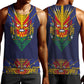 Haiti Flag Men Tank Top Traditional Dashiki Black Color