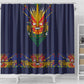 Haiti Flag Shower Curtain Traditional Dashiki Black Color