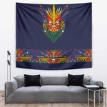 Haiti Flag Tapestry Traditional Dashiki Black Color