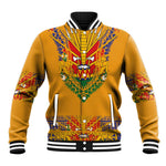 Haiti Flag Baseball Jacket Traditional Dashiki Yellow Color