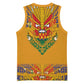 Haiti Flag Basketball Jersey Traditional Dashiki Yellow Color LT03