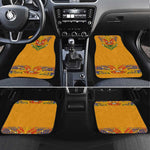 Haiti Flag Car Mats Traditional Dashiki Yellow Color