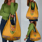 Haiti Flag Grocery Bag Traditional Dashiki Yellow Color