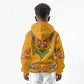 Haiti Flag Kid Hoodie Traditional Dashiki Yellow Color