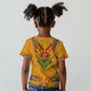 Haiti Flag Kid T shirt Traditional Dashiki Yellow Color