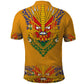 Haiti Flag Polo Shirt Traditional Dashiki Yellow Color