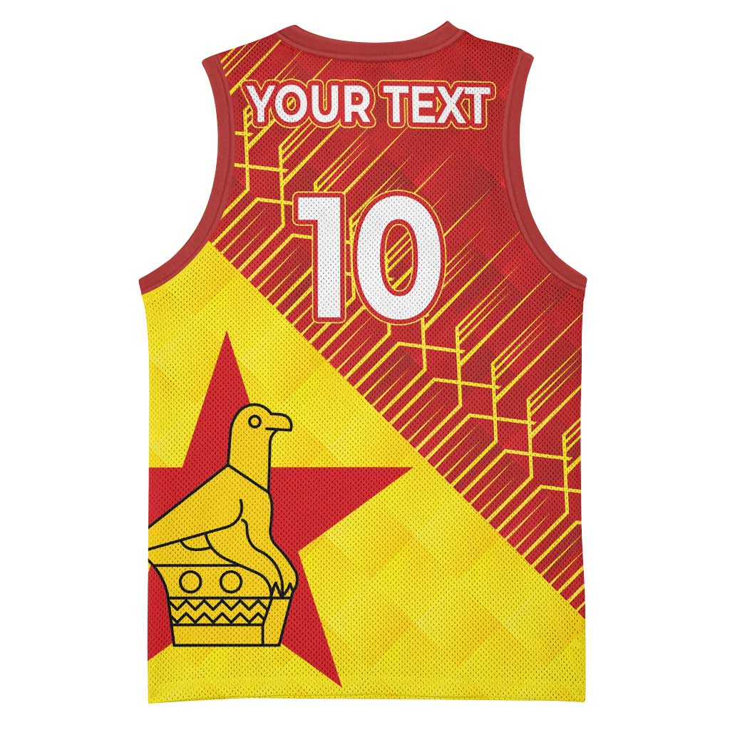Custom Zimbabwe Cricket Basketball Jersey Flame Warriors Zimbabwe Spirit LT03