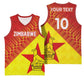 Custom Zimbabwe Cricket Basketball Jersey Flame Warriors Zimbabwe Spirit LT03