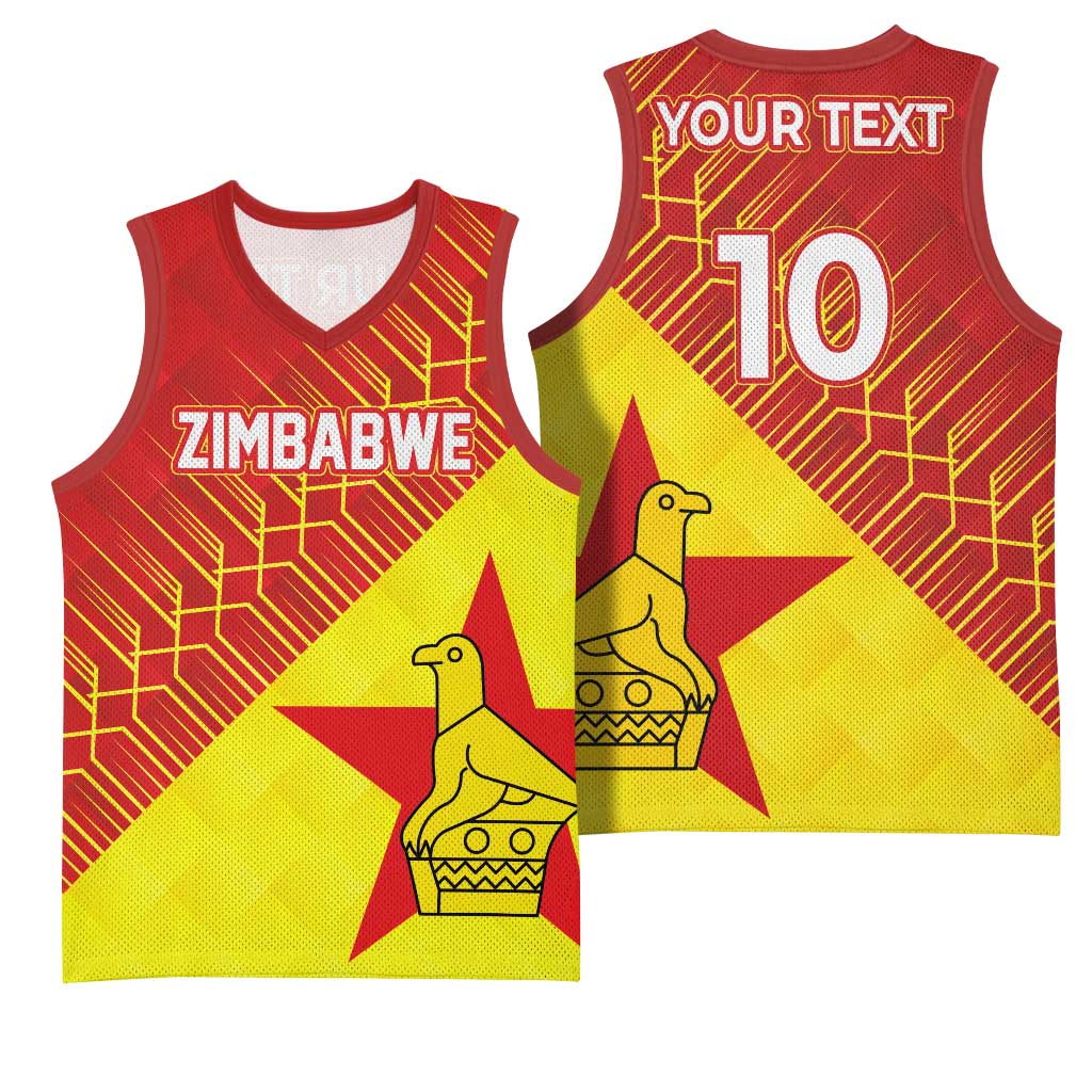 Custom Zimbabwe Cricket Basketball Jersey Flame Warriors Zimbabwe Spirit LT03