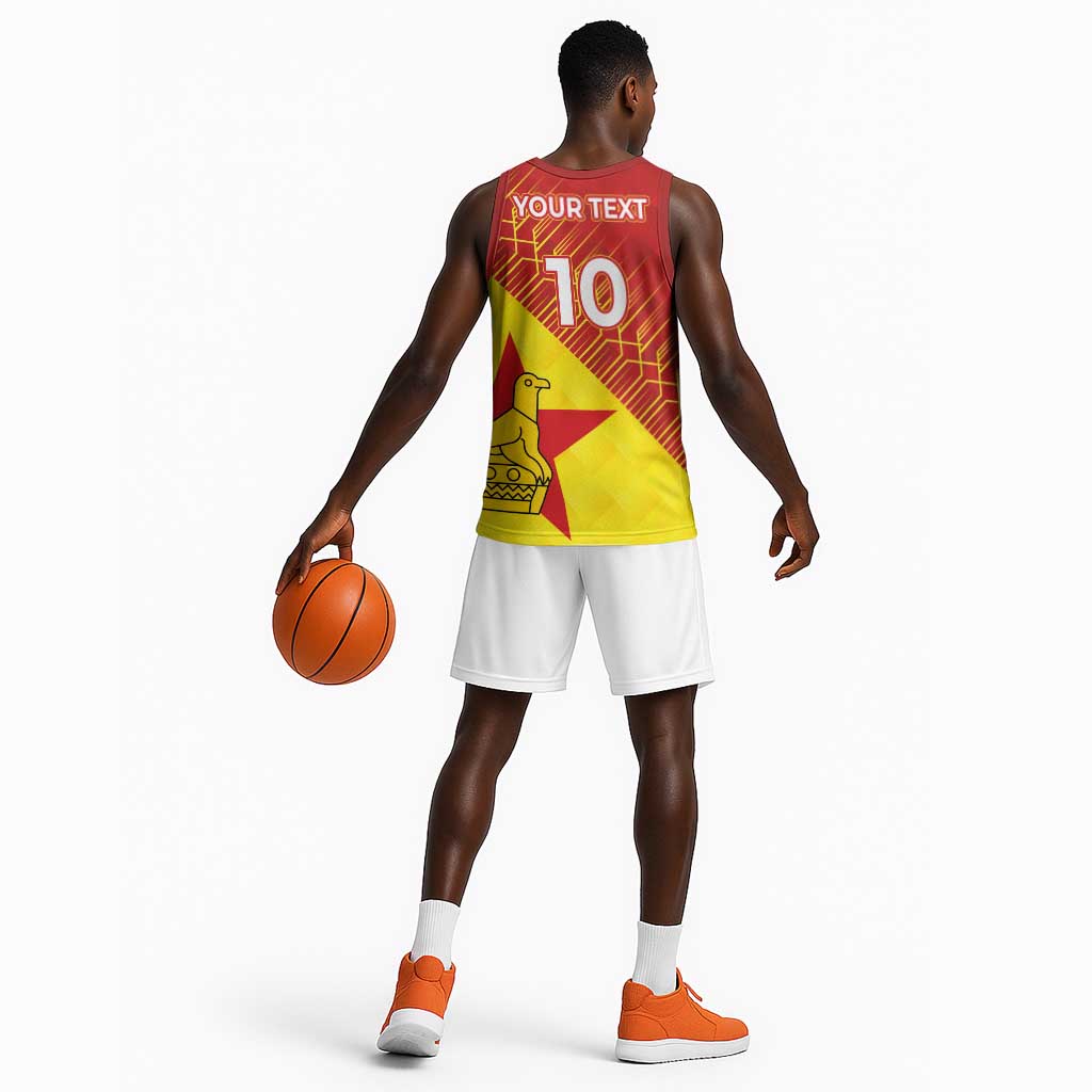 Custom Zimbabwe Cricket Basketball Jersey Flame Warriors Zimbabwe Spirit LT03