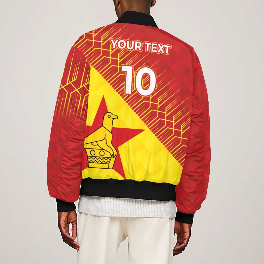 Custom Zimbabwe Cricket Bomber Jacket Flame Warriors Zimbabwe Spirit - African Pride