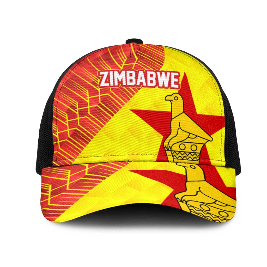 Zimbabwe Cricket Mesh Trucker Cap Flame Warriors Zimbabwe Spirit - African Pride