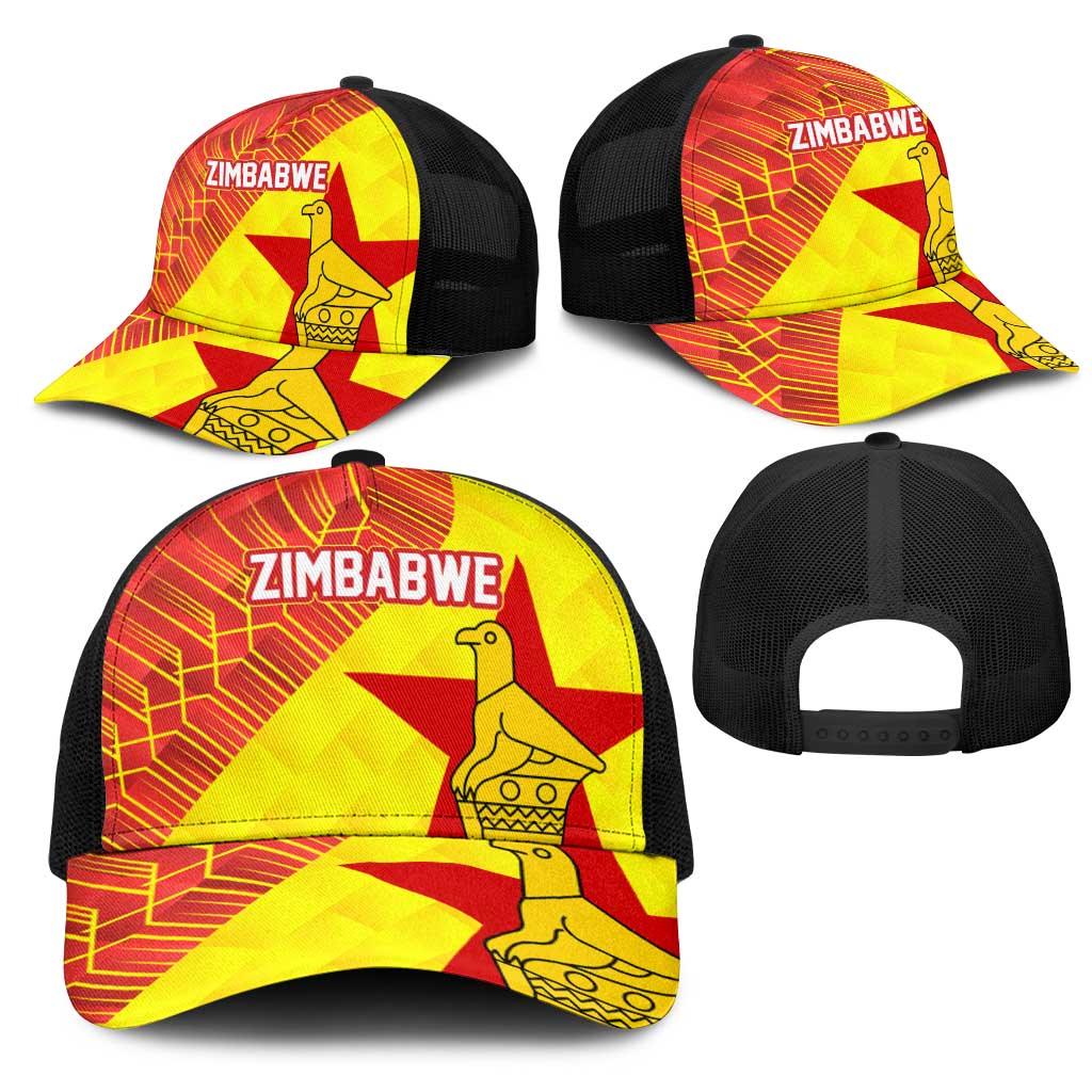 Zimbabwe Cricket Mesh Trucker Cap Flame Warriors Zimbabwe Spirit - African Pride