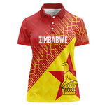 Custom Zimbabwe Cricket Women Polo Shirt Flame Warriors Zimbabwe Spirit - African Pride