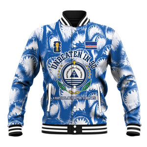Cape Verde Football Baseball Jacket Blue Sharks - Unbeaten in 90 Minutes