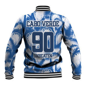 Cape Verde Football Baseball Jacket Blue Sharks - Unbeaten in 90 Minutes