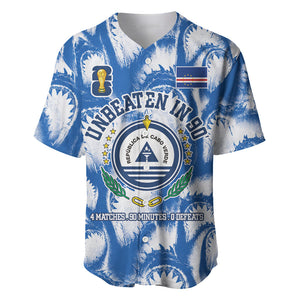 Cape Verde Football Baseball Jersey Blue Sharks - Unbeaten in 90 Minutes