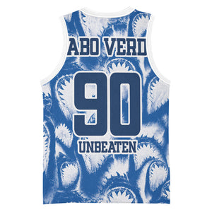 Cape Verde Football Basketball Jersey Blue Sharks - Unbeaten in 90 Minutes