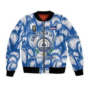 Cape Verde Football Bomber Jacket Blue Sharks - Unbeaten in 90 Minutes