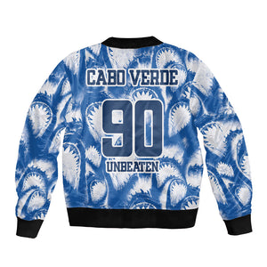 Cape Verde Football Bomber Jacket Blue Sharks - Unbeaten in 90 Minutes