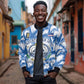 Cape Verde Football Bomber Jacket Blue Sharks - Unbeaten in 90 Minutes