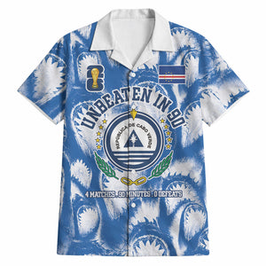 Cape Verde Football Hawaiian Shirt Blue Sharks - Unbeaten in 90 Minutes