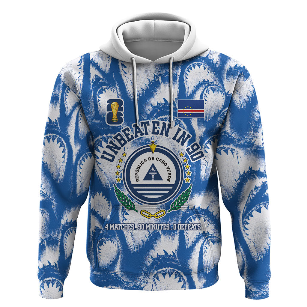 Cape Verde Football Hoodie Blue Sharks - Unbeaten in 90 Minutes