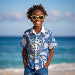 Cape Verde Football Kid Hawaiian Shirt Blue Sharks - Unbeaten in 90 Minutes