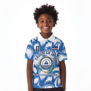 Cape Verde Football Kid Polo Shirt Blue Sharks - Unbeaten in 90 Minutes