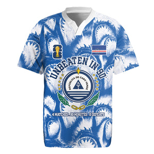 Cape Verde Football Rugby Jersey Blue Sharks - Unbeaten in 90 Minutes