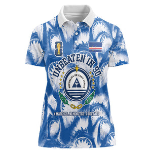 Cape Verde Football Women Polo Shirt Blue Sharks - Unbeaten in 90 Minutes