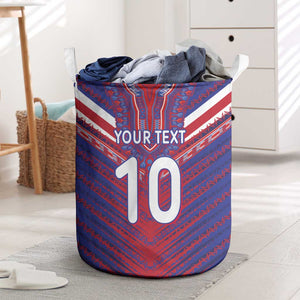Custom Haiti National Football Laundry Basket Dashiki Sporty Style - African Pride