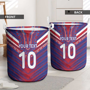 Custom Haiti National Football Laundry Basket Dashiki Sporty Style - African Pride