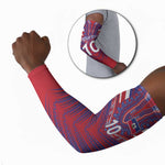 Custom Haiti National Football Arm Sleeves Dashiki Sporty Style - African Pride