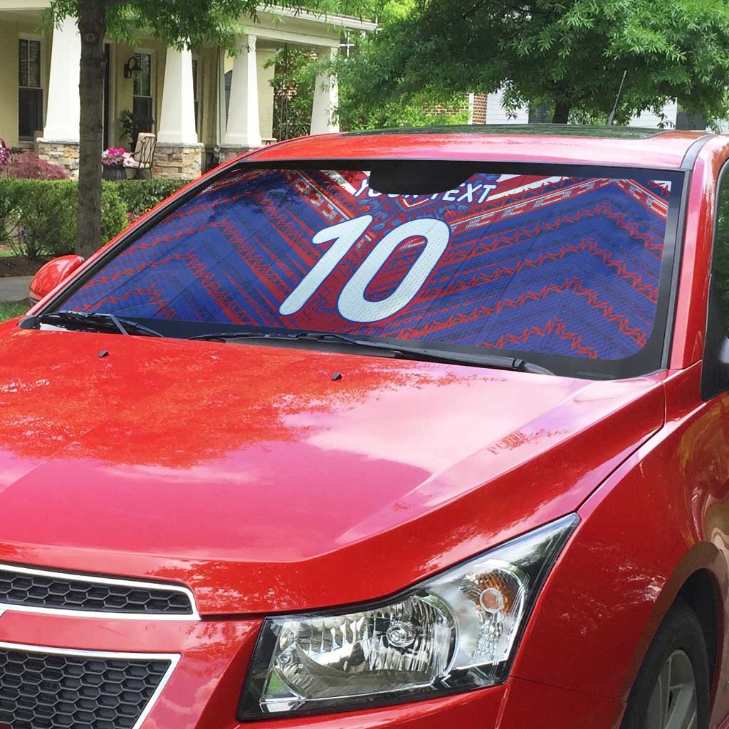 Custom Haiti National Football Auto Sun Shade Dashiki Sporty Style - African Pride