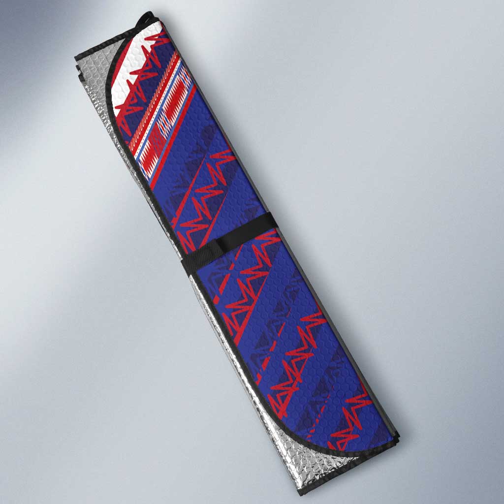 Custom Haiti National Football Auto Sun Shade Dashiki Sporty Style - African Pride