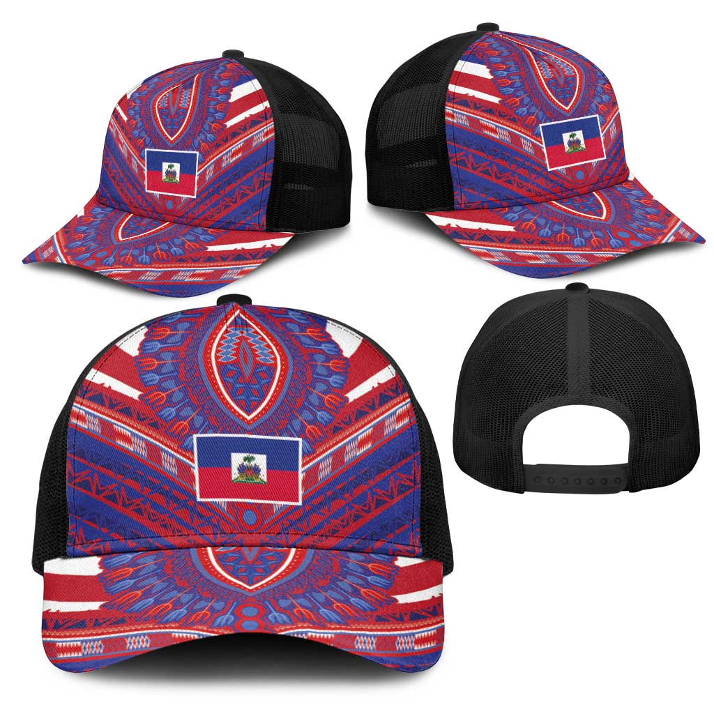Haiti National Football Baseball Net Cap Dashiki Sporty Style - African Pride