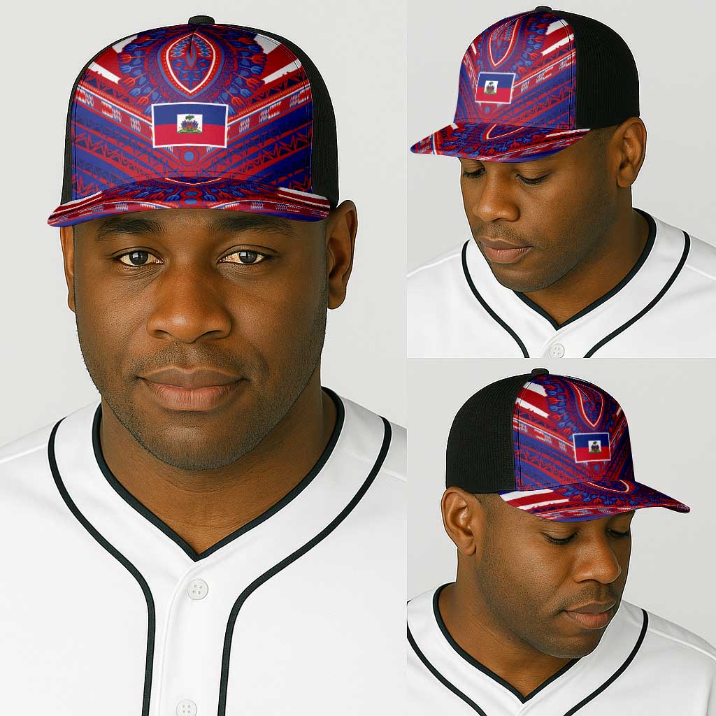 Haiti National Football Baseball Net Cap Dashiki Sporty Style - African Pride