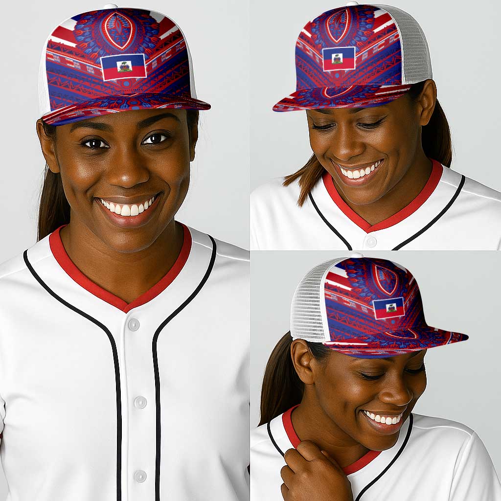 Haiti National Football Baseball Net Cap Dashiki Sporty Style - African Pride