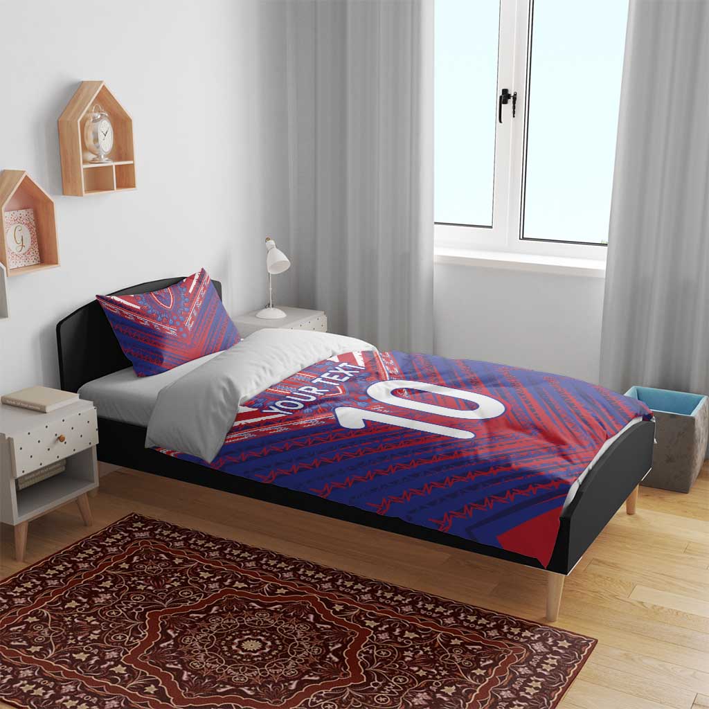 Custom Haiti National Football Bedding Set Dashiki Sporty Style - African Pride