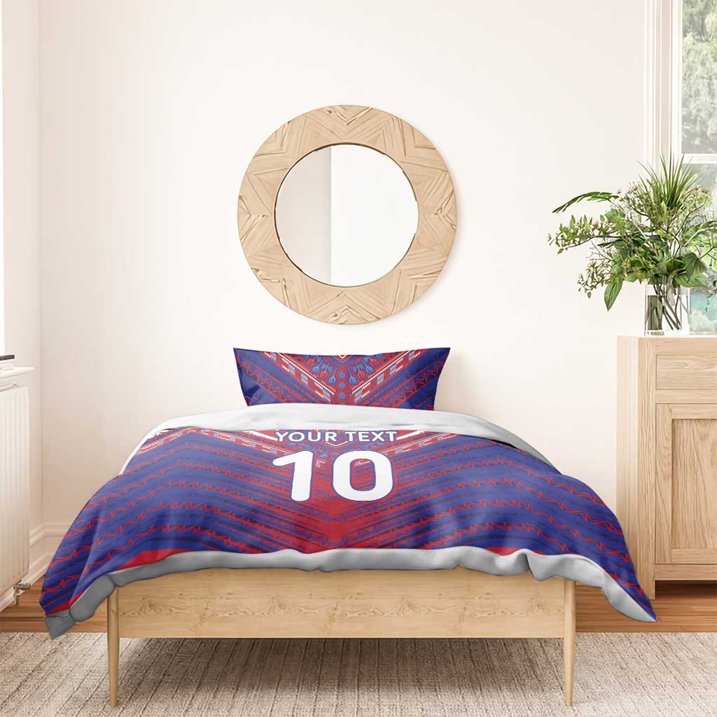 Custom Haiti National Football Bedding Set Dashiki Sporty Style - African Pride