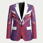 Custom Haiti National Football Blazer Dashiki Sporty Style - African Pride