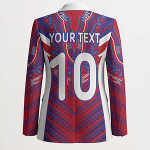 Custom Haiti National Football Blazer Dashiki Sporty Style - African Pride