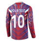 Custom Haiti National Football Button Sweatshirt Dashiki Sporty Style