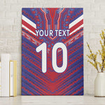 Custom Haiti National Football Canvas Wall Art Dashiki Sporty Style - African Pride