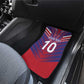 Custom Haiti National Football Car Mats Dashiki Sporty Style - African Pride
