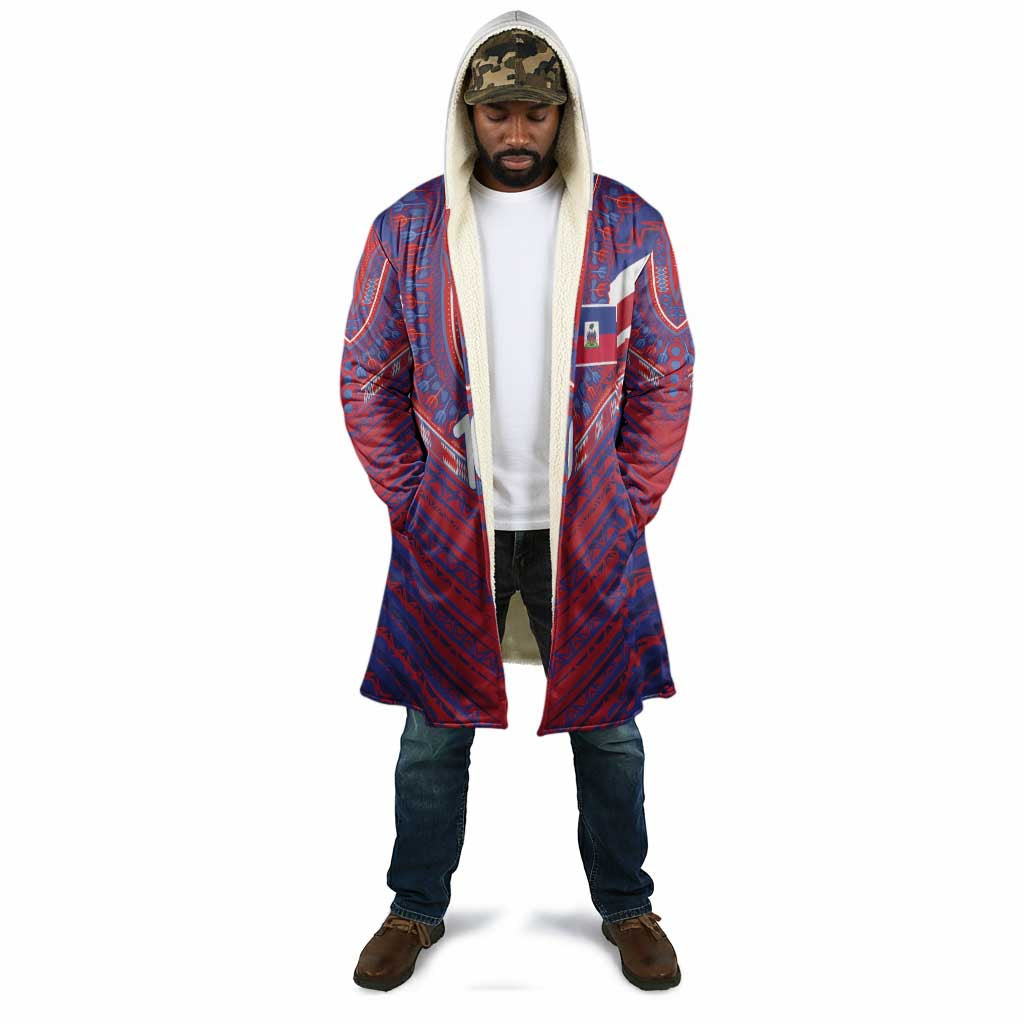 Custom Haiti National Football Cloak Dashiki Sporty Style - African Pride