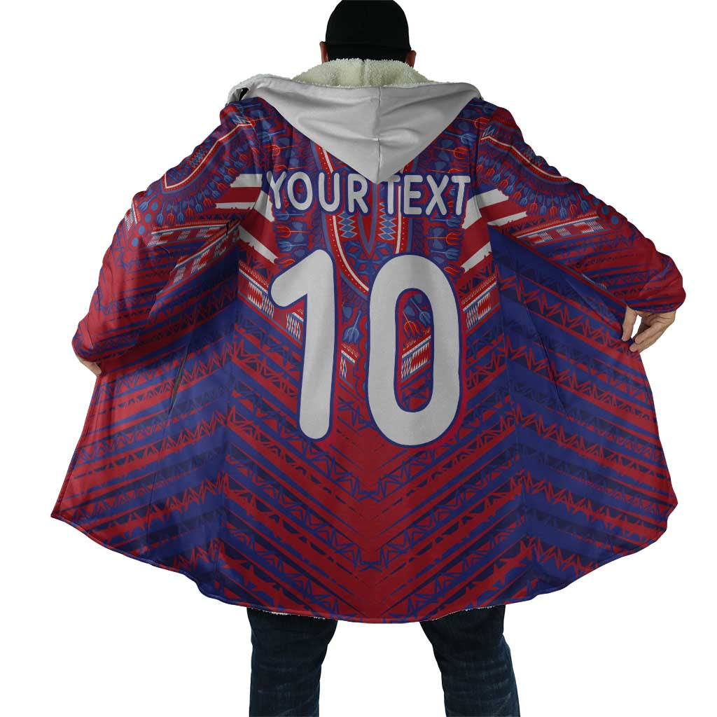 Custom Haiti National Football Cloak Dashiki Sporty Style - African Pride