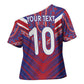 Custom Haiti National Football Cross Shoulder Shirt Dashiki Sporty Style - African Pride