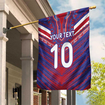 Custom Haiti National Football Garden Flag Dashiki Sporty Style - African Pride